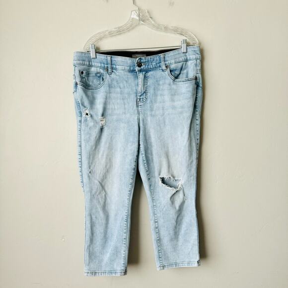Torrid Bombshell Skinny Cropped Premium Stretch Jeans light wash woman’s 18 - Picture 1 of 10